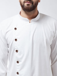 SOJANYA Lelaki Off-White Solid Kurta Lurus