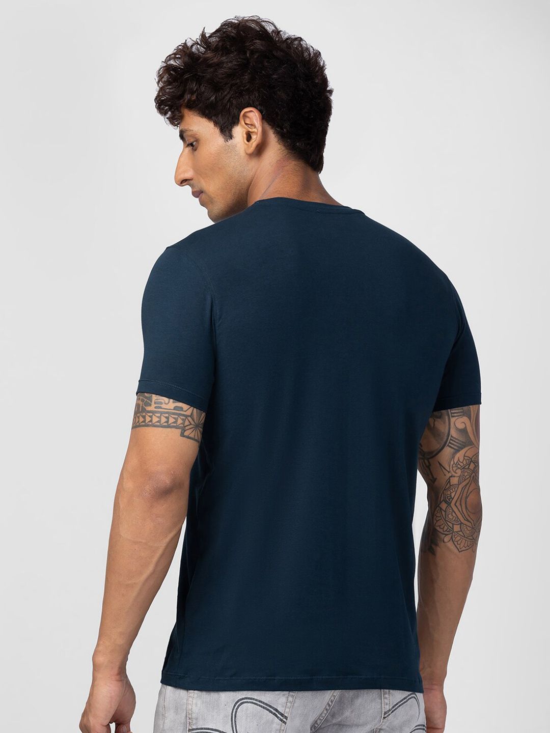 SPYKAR Men Typography Printed Slim Fit Cotton T-shirt