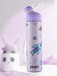 Pexpo Pico Purple ISI Certified Thermosteel Hot, Cold With Rocket Flask Water Bottle 500ml