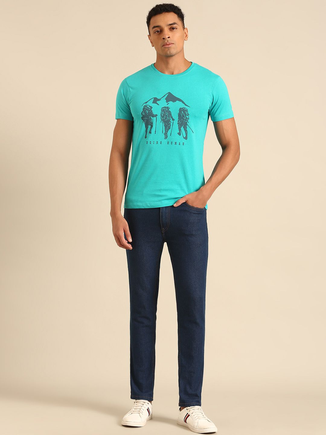 Being Human Printed Pure Cotton T-shirt