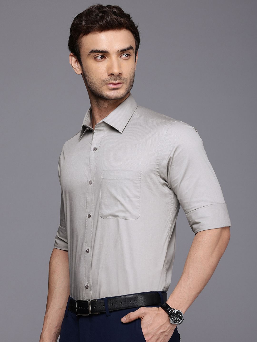 Raymond Slim Fit Opaque Pure Cotton Formal Shirt