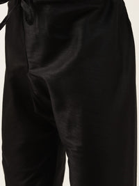 SOJANYA Men Black & White Kurta with Churidar