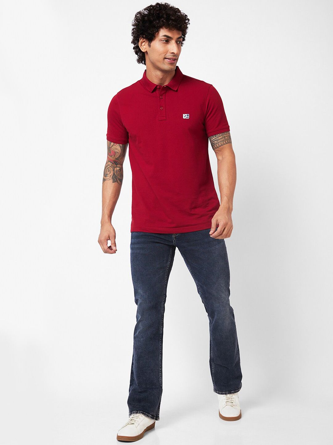 SPYKAR Men Mid-Rise Light Fade Clean Look Bootcut Stretchable Jeans