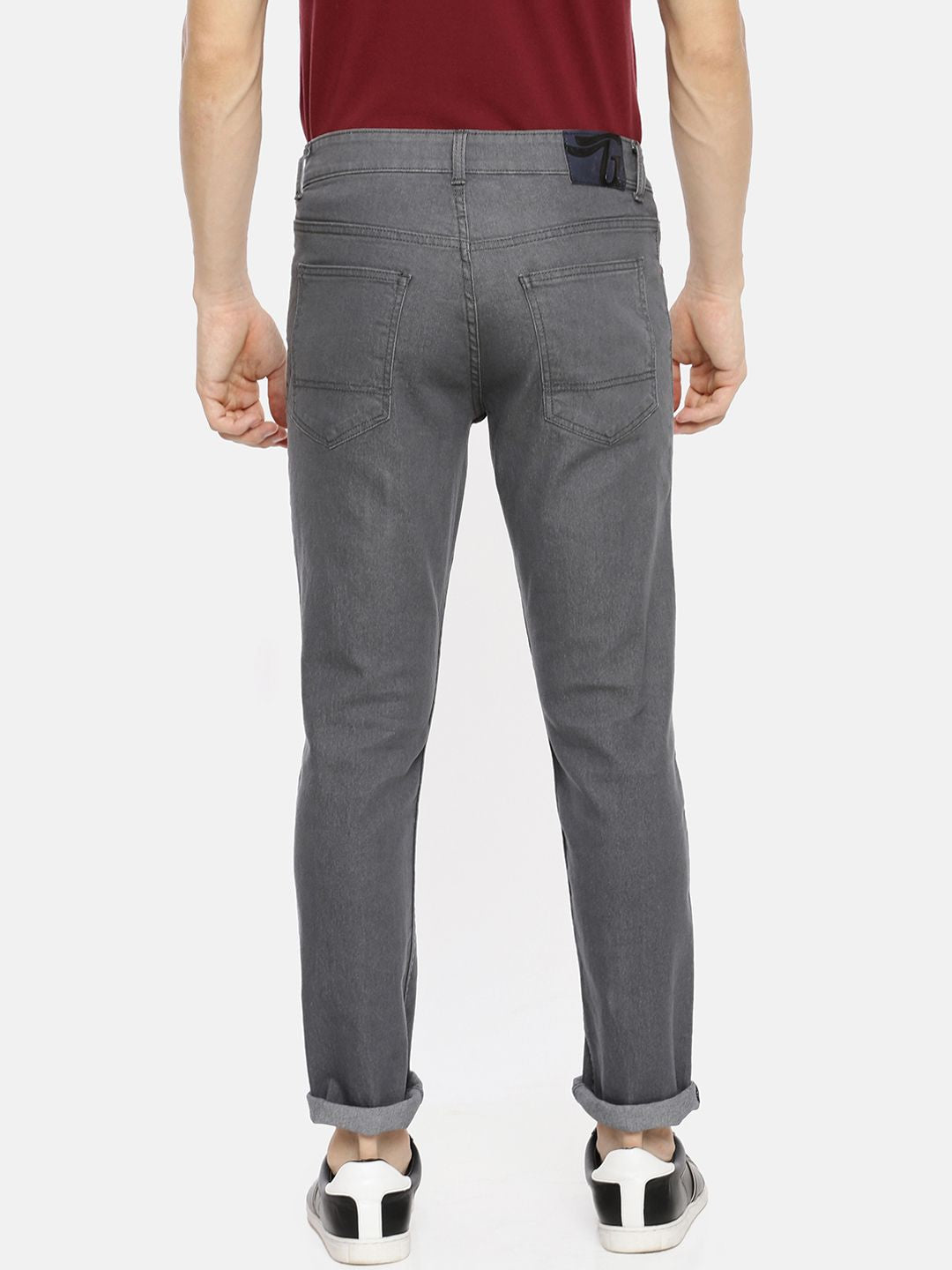 The Indian Garage Co Men Grey Slim Fit Stretchable Jeans