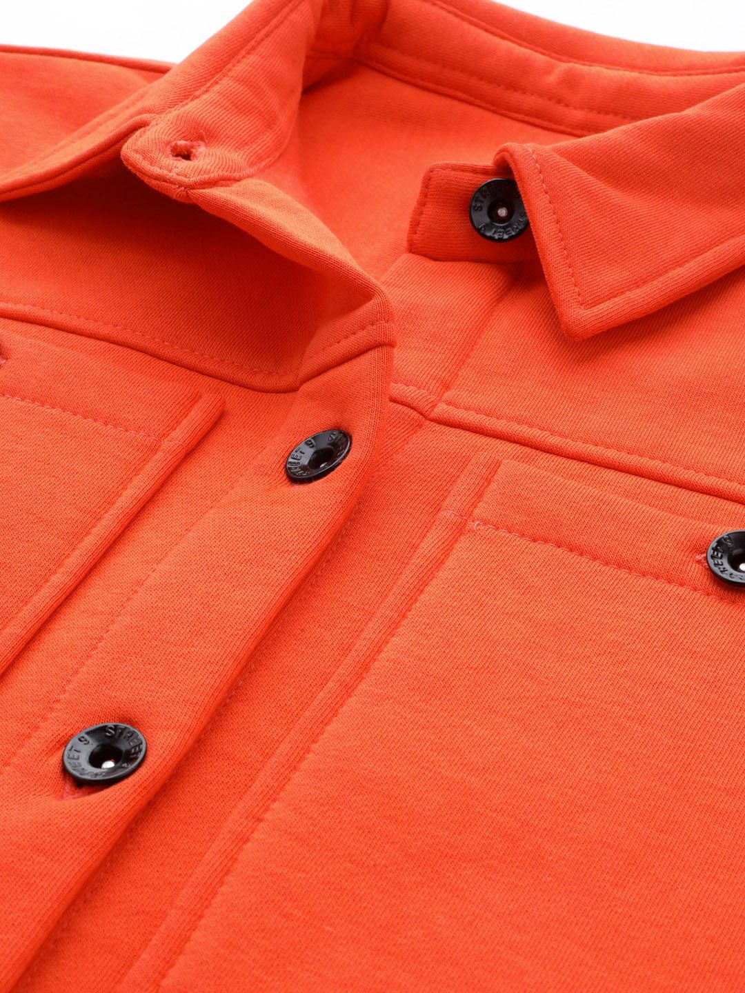 STREET 9 Women Orange Solid Lightweight Crop Tailored Jacket