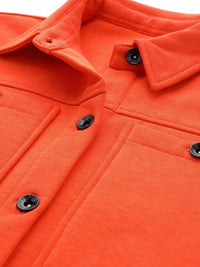 STREET 9 Women Orange Solid Lightweight Crop Tailored Jacket