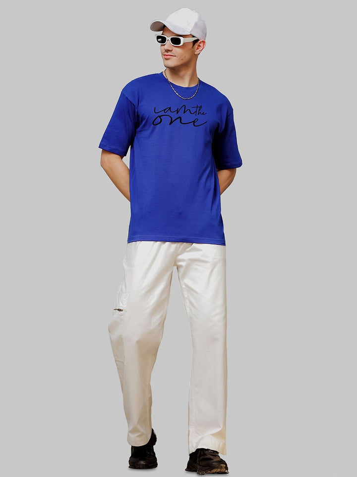 ADRO Men Graphic Printed Drop-Shoulder Sleeve Cotton Oversized T-shirt