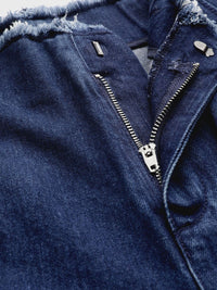 STREET 9 Women Blue Flared Denim Parallel Trousers