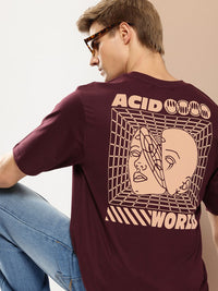 Difference of Opinion Men Graphic Printed Oversized T-shirt