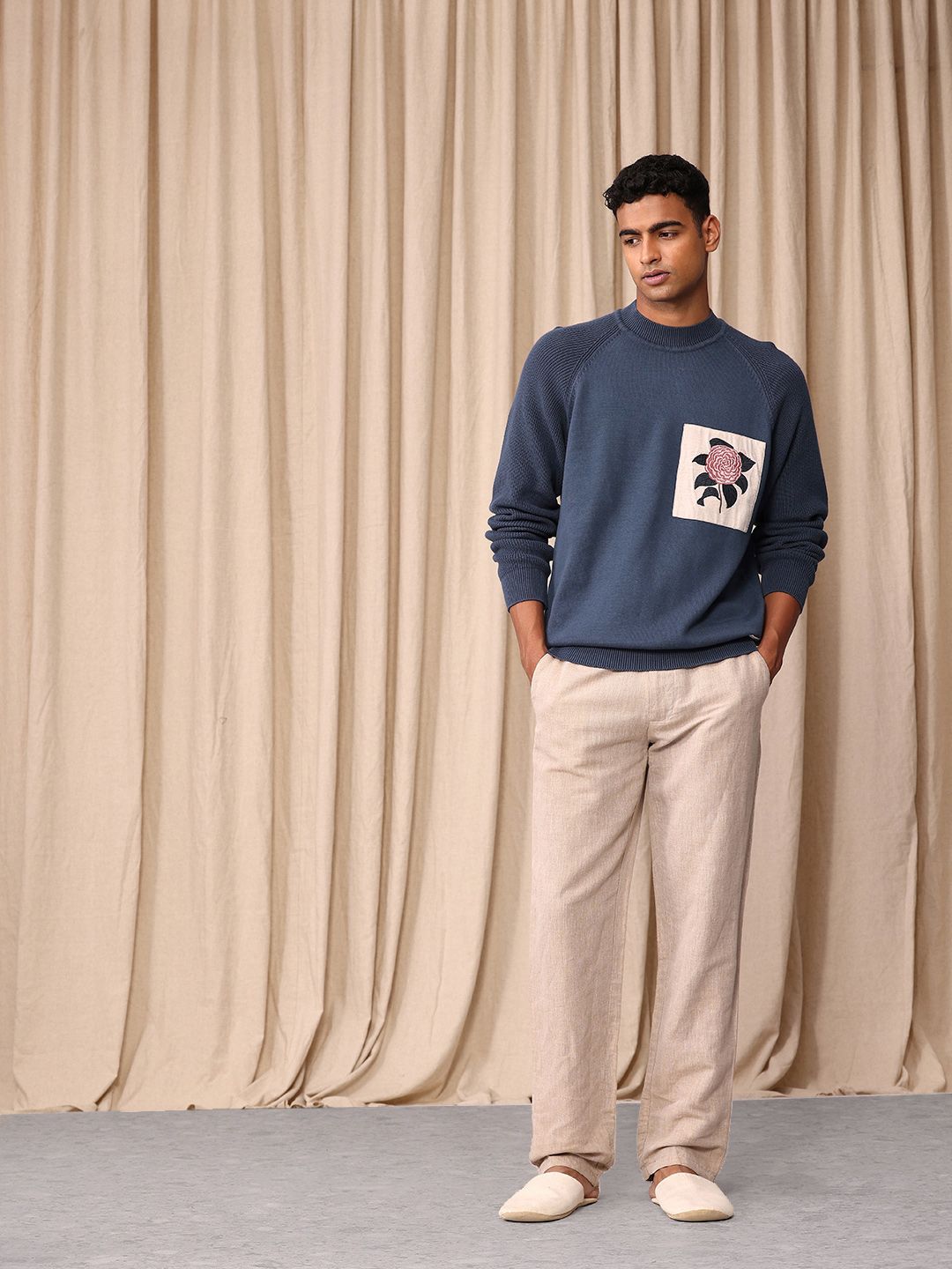 Mr Bowerbird Pure Cotton Floral Patch Work Oversized Pullover Sweaters