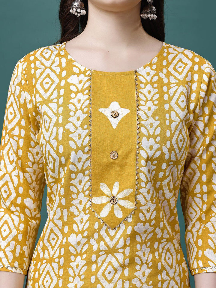 KALINI Bandhani Printed Gotta PattiKurta With Trousers & Dupatta
