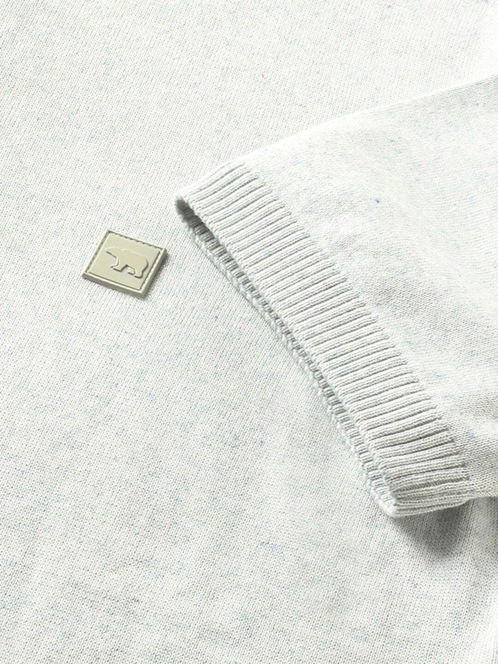 THE BEAR HOUSE Polo Collar Short Sleeves Ribbed T-shirt