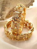 Set Karatcart dari 2 gelang Kundan berlapis emas