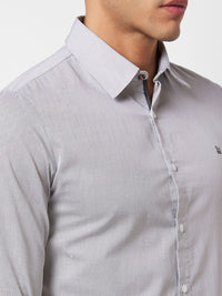 SPYKAR Slim Fit Textured Self Design Opaque Cotton Casual Shirt