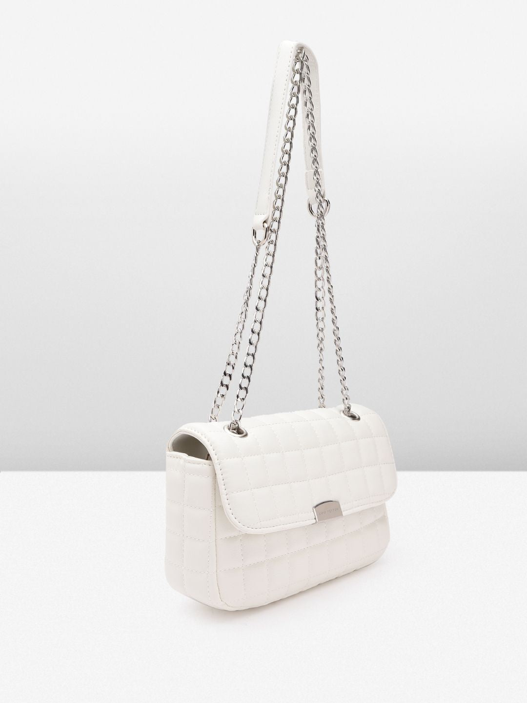 Lino Perros Structured Sling Bag with Quilted Detail