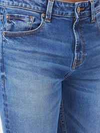 SPYKAR Men Slim Fit Low-Rise Heavy Fade Clean Look Cotton Stretchable Jeans