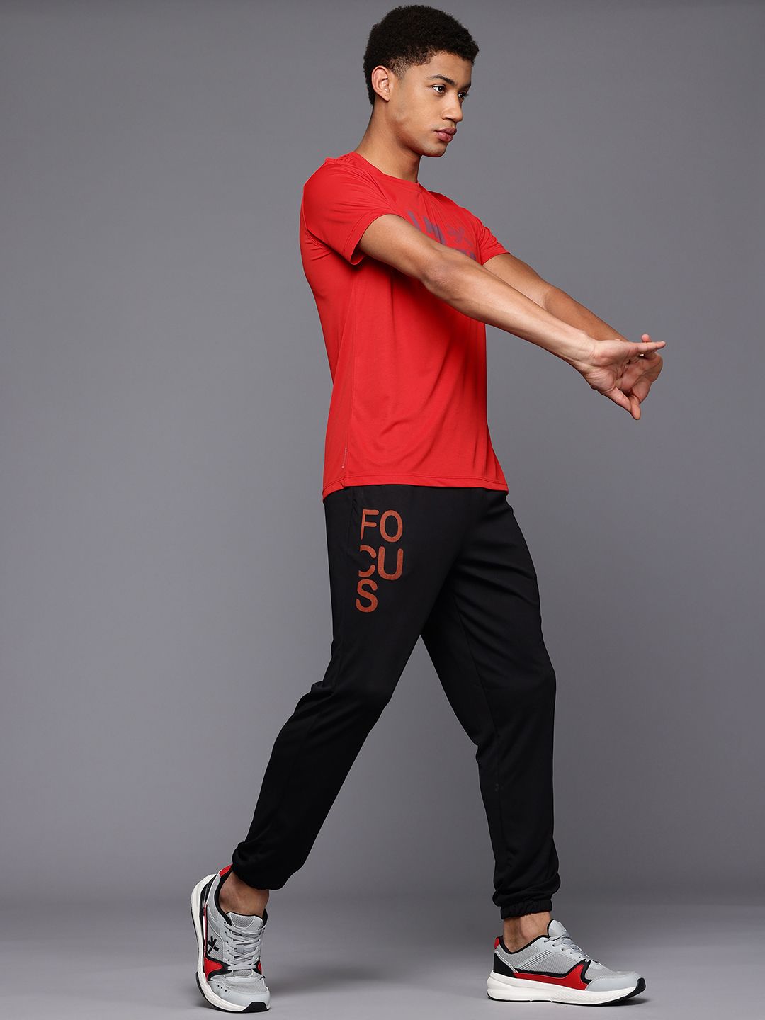 HRX by Hrithik Roshan Typography Printed Rapid-Dry Training T-shirt