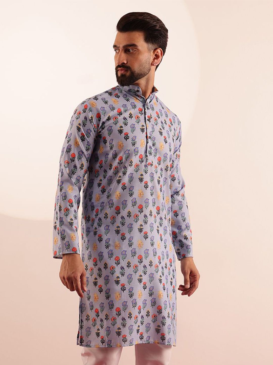 SOJANYA Men Floral Printed Kurta