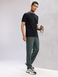 HRX by Hrithik Roshan Men Typography Print Detail Mid-Rise Rapid-Dry Running Track Pants