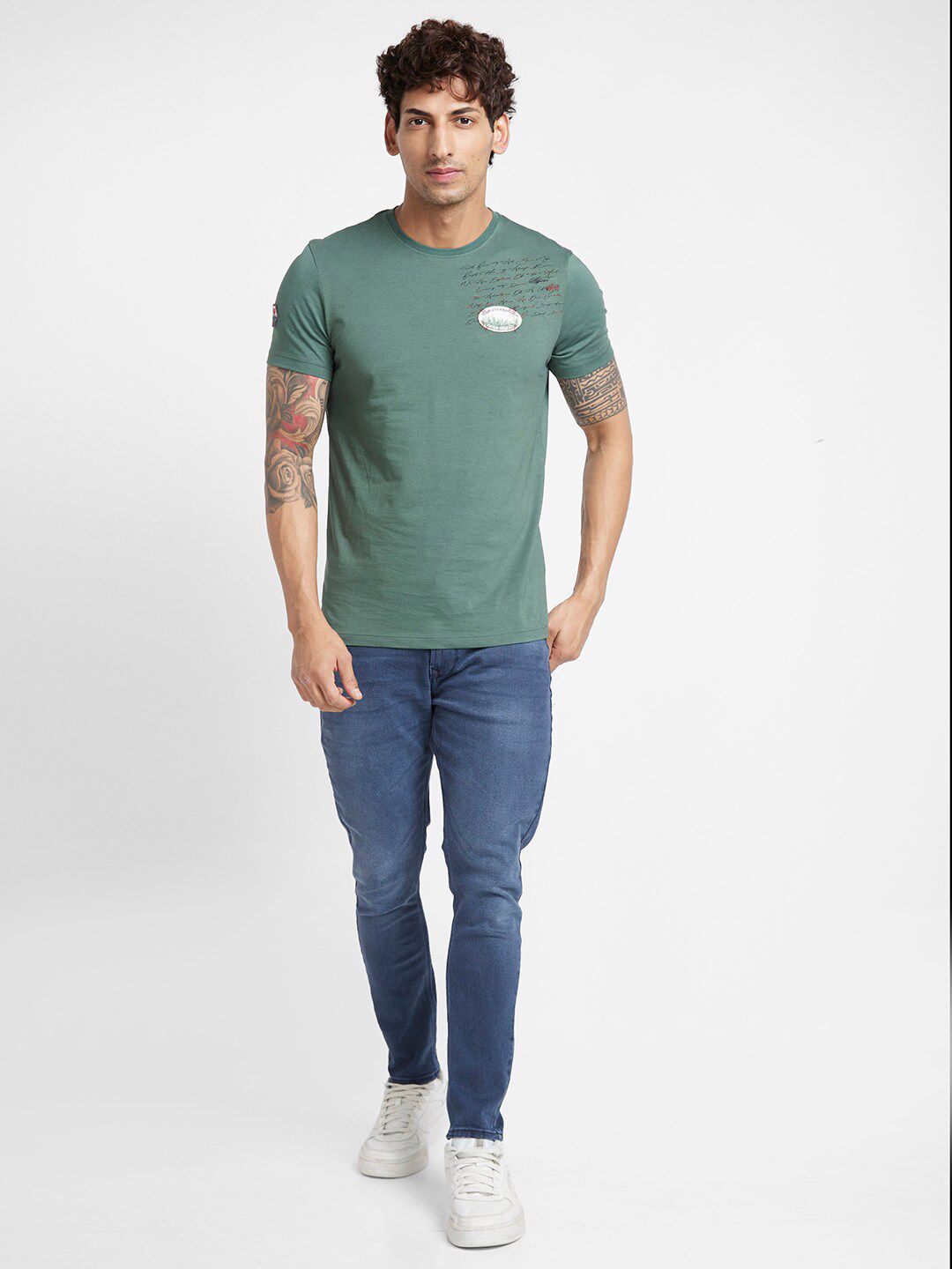 Being Human Typography Printed Regular Fit T-shirt
