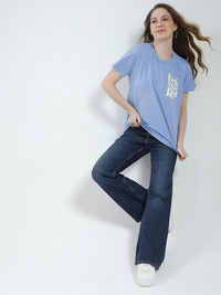 Monte Carlo Typography Printed Drop-Shoulder Sleeves Relaxed Fit T-shirt