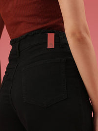 DressBerry Women Baggy Wide Leg Fit High-Rise Stretchable Jeans