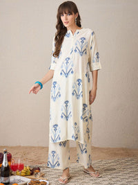 Indo Era Women Printed Regular Kurta with Trousers