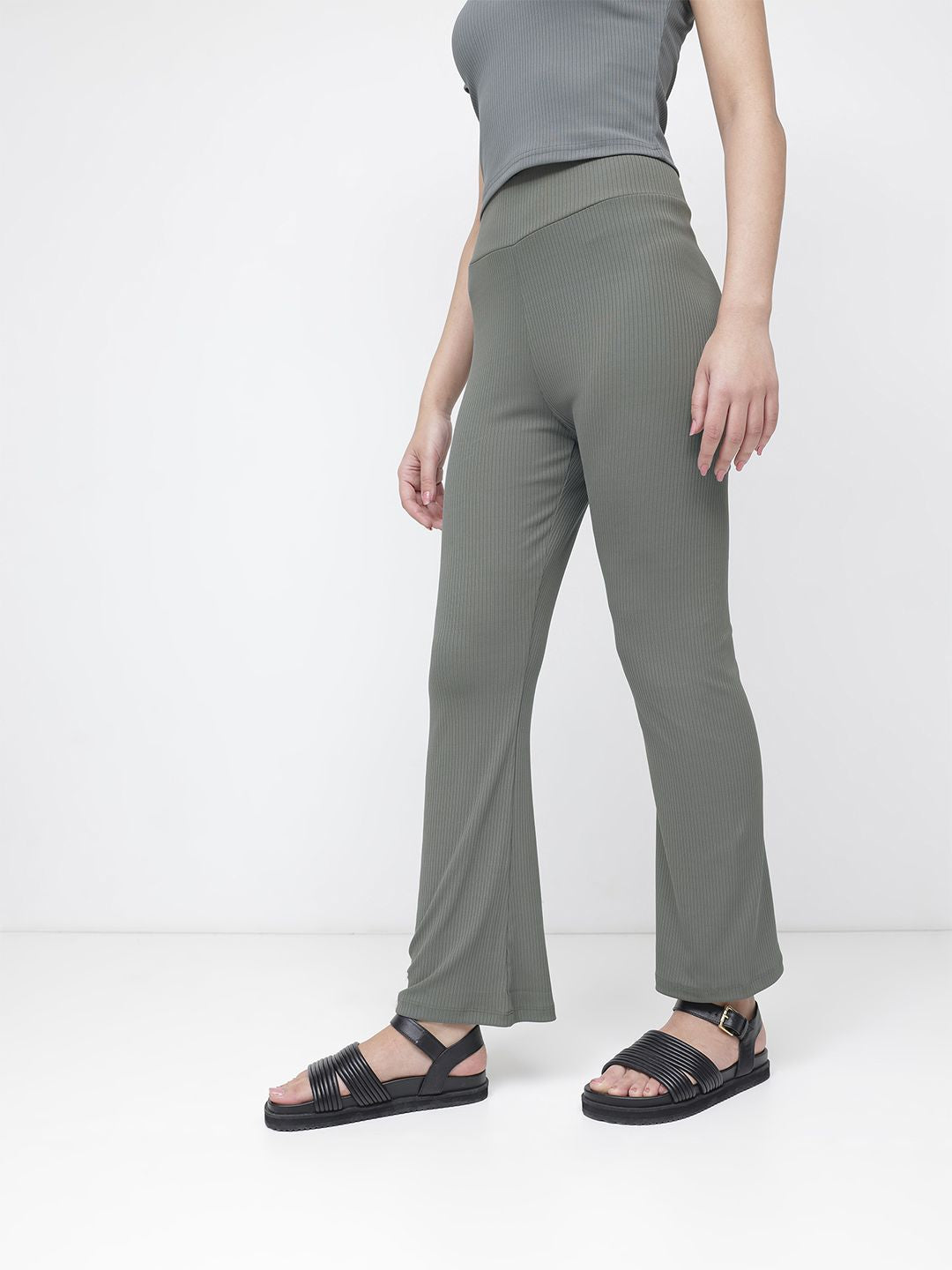 DressBerry Gettin' Groovy Ribbed Trouser