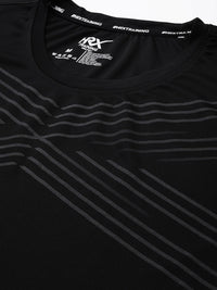 HRX by Hrithik Roshan Rapid-Dry Striped Training T-shirt