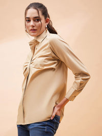 SASSAFRAS BASICS Comfort Spread Collar Long Sleeves Cotton Casual Shirt
