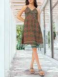DressBerry Indie Heartbeat Printed A-Line Dress