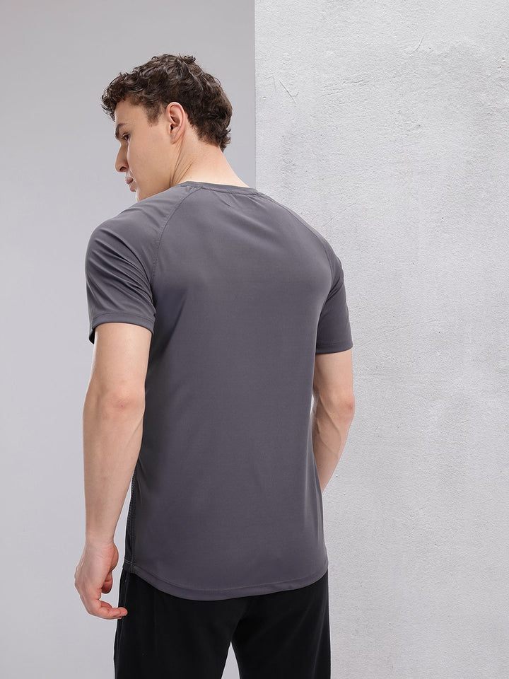 HRX by Hrithik Roshan Brand Logo & Geometric Printed Rapid-Dry Training T-shirt
