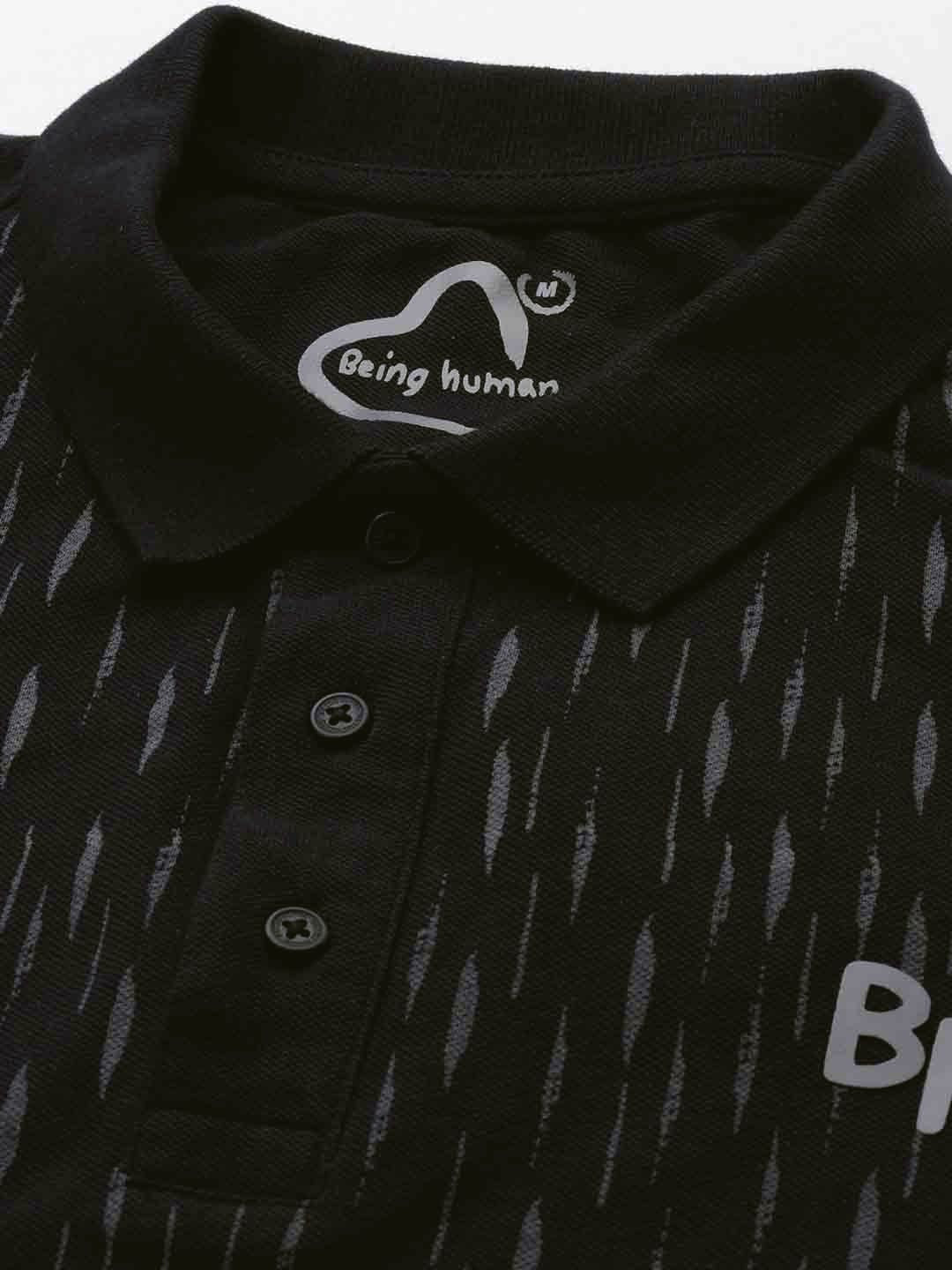 Being Human Self Design Polo Collar Pure Cotton T-shirt
