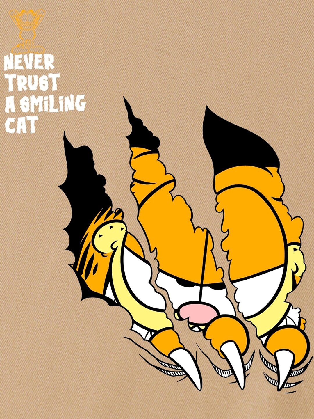 Bewakoof Garfield Printed Drop-Shoulder Sleeves Oversized Pure Cotton T-shirt