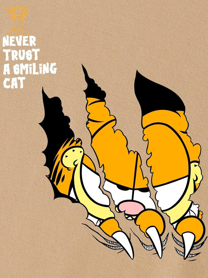 Bewakoof Garfield Printed Drop-Shoulder Sleeves Oversized Pure Cotton T-shirt