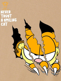 Bewakoof Garfield Printed Drop-Shoulder Sleeves Oversized Pure Cotton T-shirt