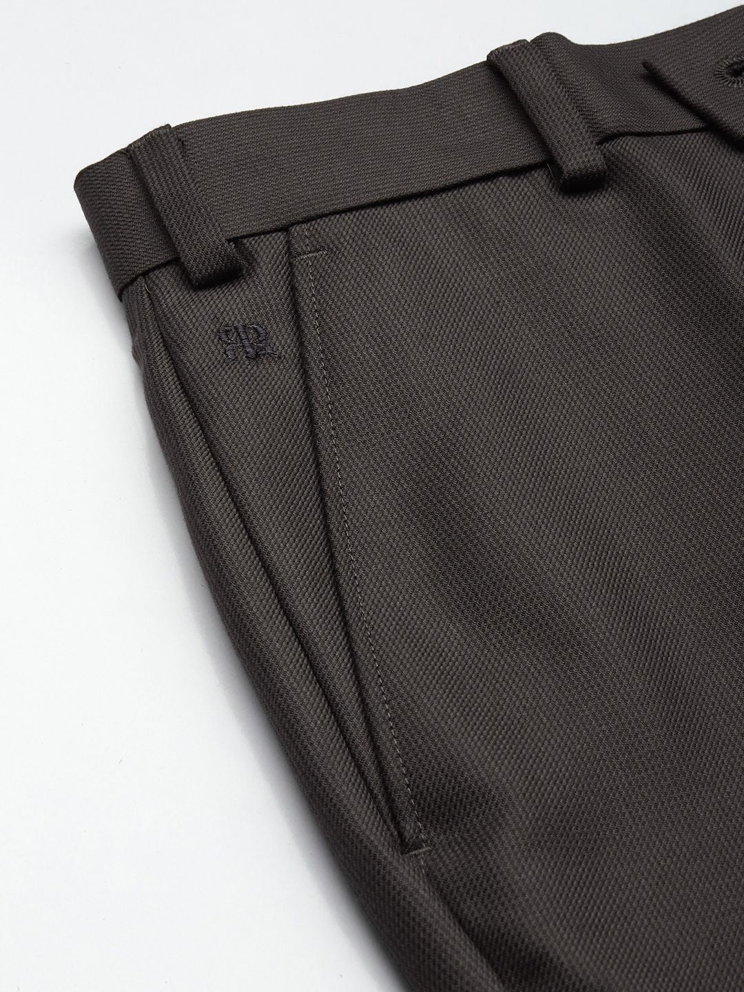 Raymond Men Textured Slim Fit Formal Trousers
