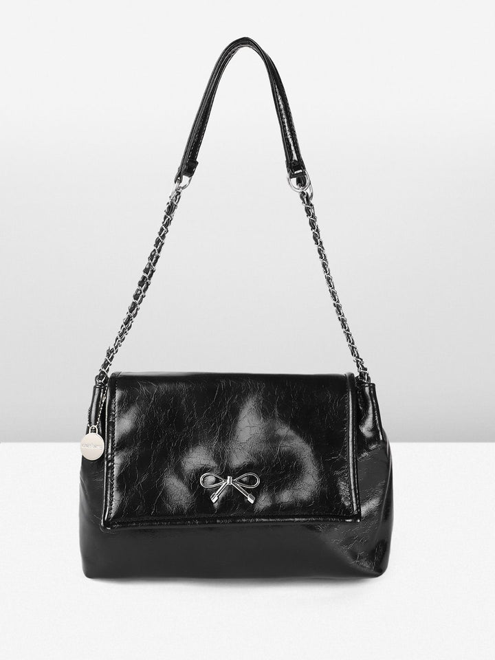 DressBerry Textured Structured Shoulder Bag