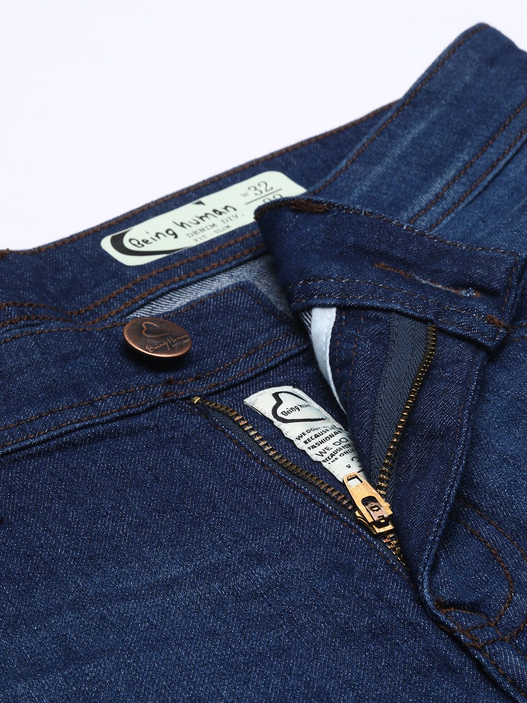 Being Human Men Slim Fit Light Fade Stretchable Mid-Rise Jeans