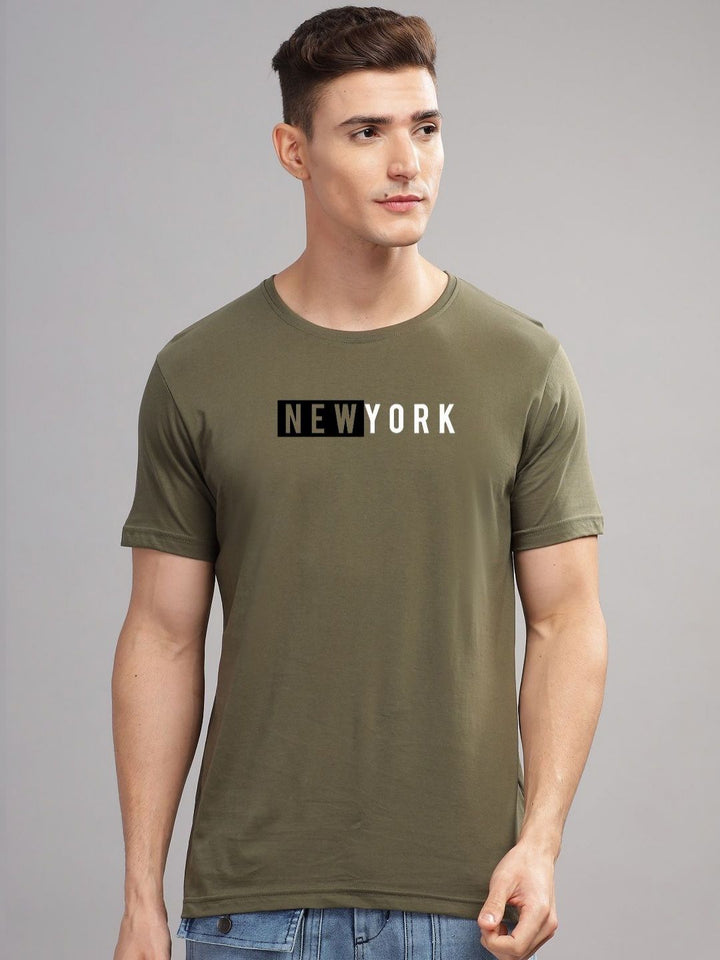 ADRO Men Typography Printed Raw Edge T-shirt