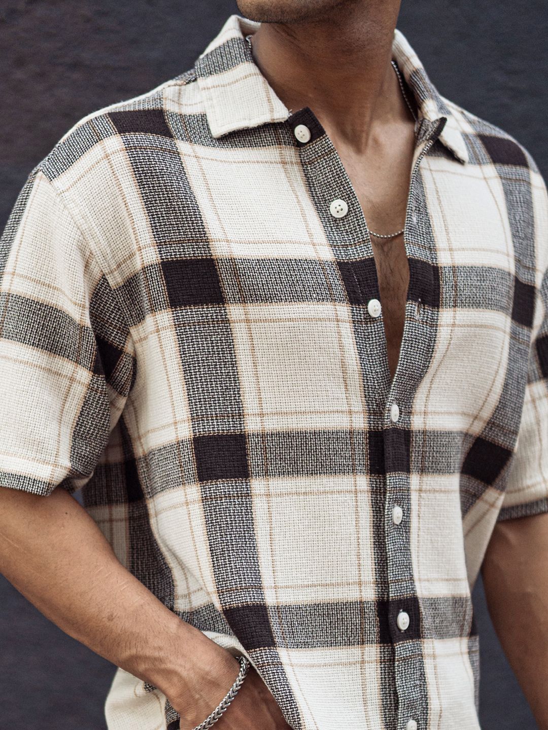 Powerlook Men Tartan Checks Opaque Checked Casual Shirt