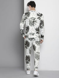 The Indian Garage Co Men Off-White & Charcoal Grey Dyed Sweatshirt & Joggers Set