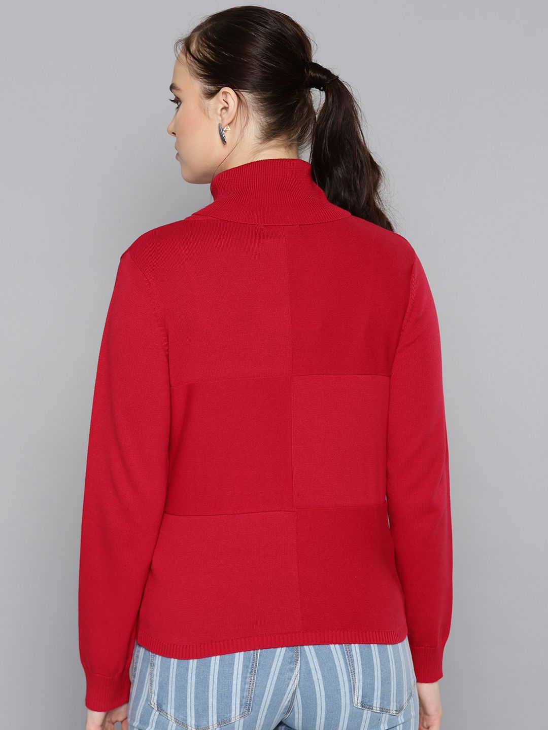 STREET 9 Women Red Solid Sweater