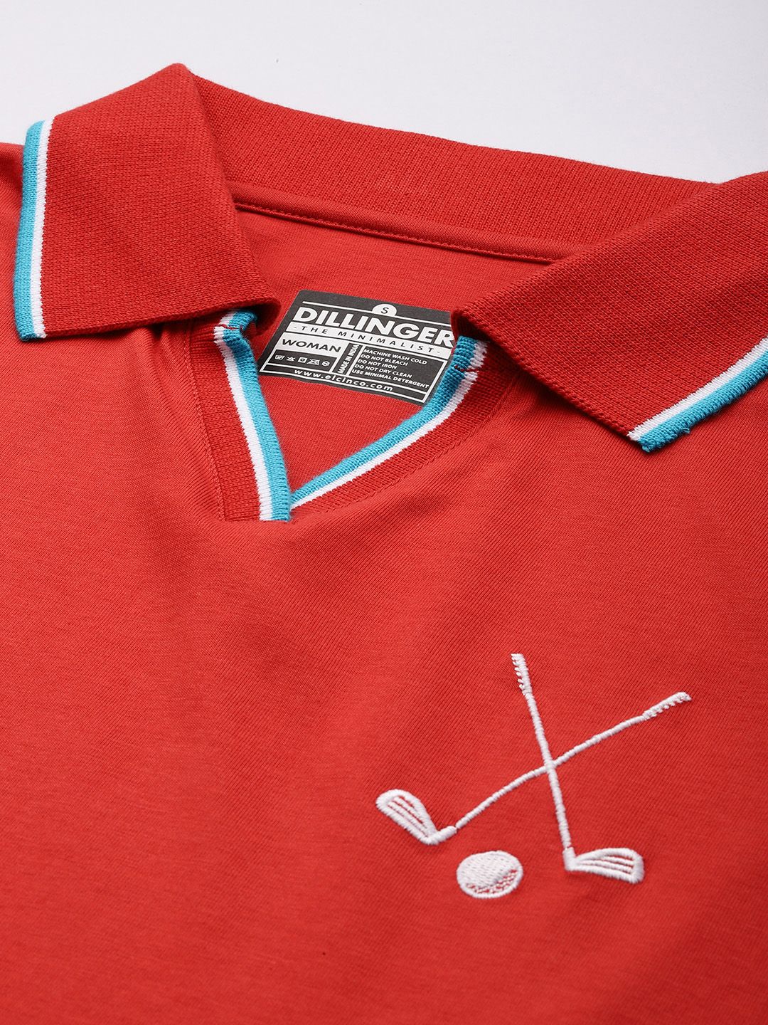 DILLINGER Women's Regular Fit Badge Embroidery Polo Tshirt