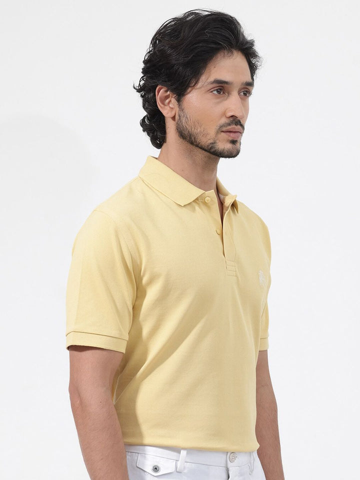 RARE RABBIT Men Paret-Bright Regular Fit Polo Collar Cotton T-Shirt