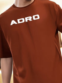 ADRO Graphic Printed Drop-Shoulder Sleeves Cotton Oversized T-shirt
