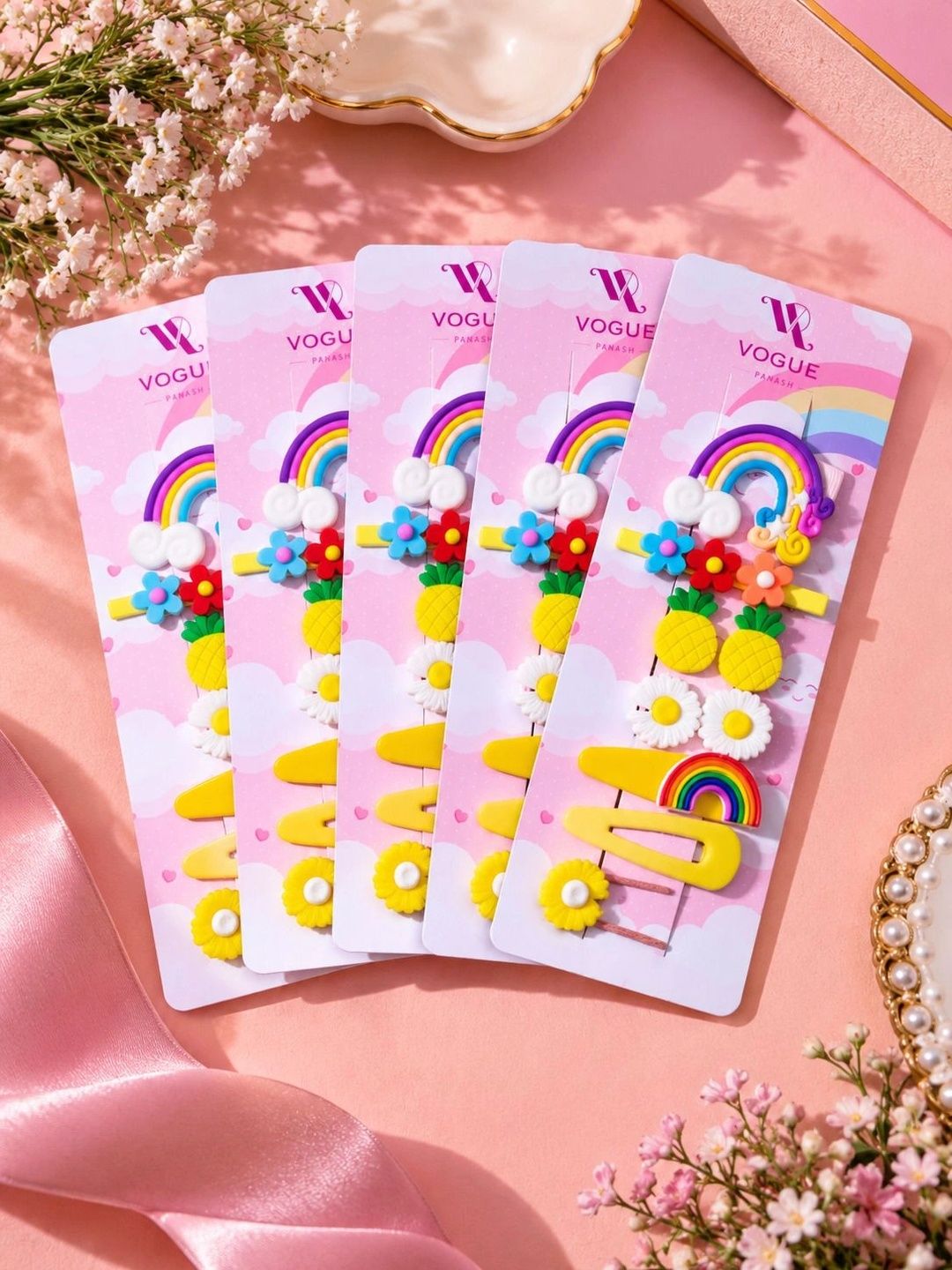 VOGUE PANASH Set Wanita 5 Set Aksesori Rambut Berhias