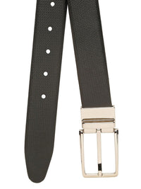 Teakwood Leathers Men Textured Leather Reversible Belt