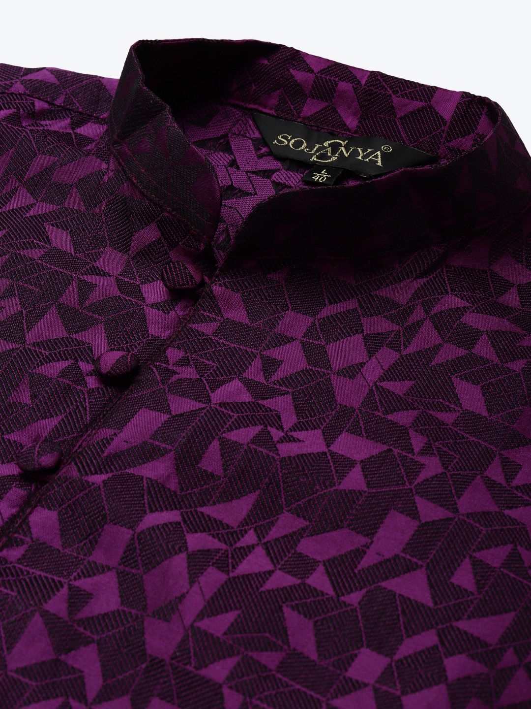 SOJANYA Kurta Lurus Rekaan Sendiri Lelaki Ungu & Pink