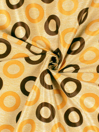 Story@home 2 Pieces Beige & Mustard Geometric Door Curtains